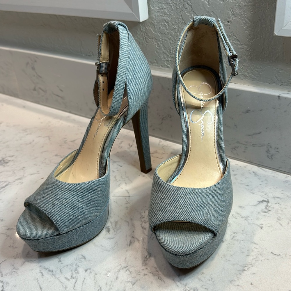 Jessica Simpson Platform Denim Heel